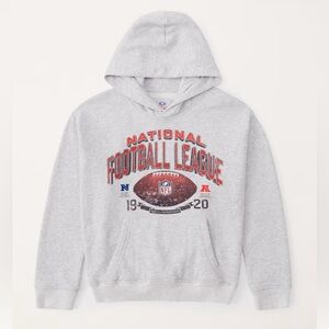 Abercombie Kids NFL Football Graphic Popover Hoodie Size 13/14 EUC